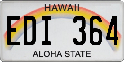 HI license plate EDI364