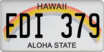 HI license plate EDI379