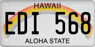 HI license plate EDI568