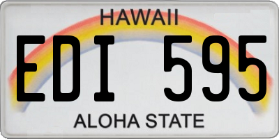 HI license plate EDI595