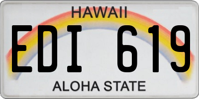 HI license plate EDI619