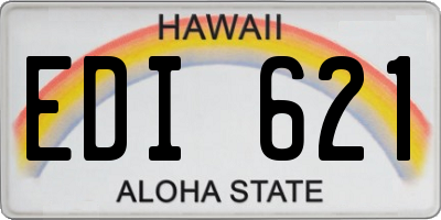 HI license plate EDI621
