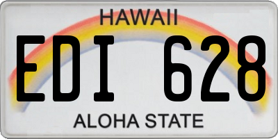 HI license plate EDI628