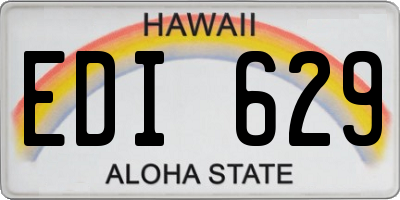 HI license plate EDI629