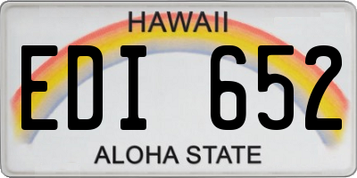 HI license plate EDI652