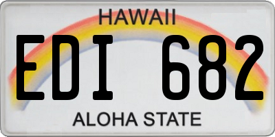 HI license plate EDI682