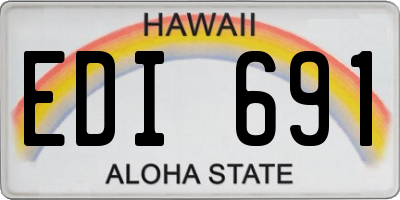 HI license plate EDI691