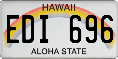 HI license plate EDI696
