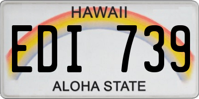 HI license plate EDI739