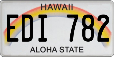 HI license plate EDI782