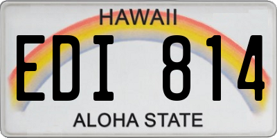 HI license plate EDI814
