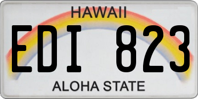 HI license plate EDI823