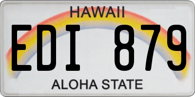 HI license plate EDI879