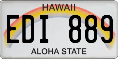 HI license plate EDI889