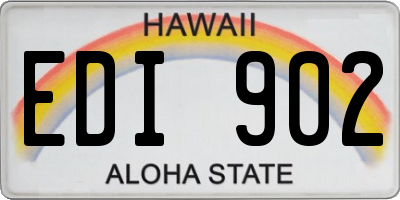 HI license plate EDI902