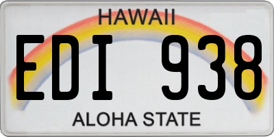 HI license plate EDI938