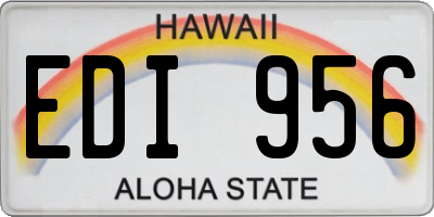 HI license plate EDI956