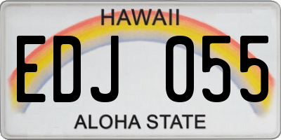 HI license plate EDJ055
