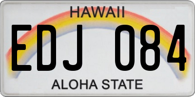 HI license plate EDJ084