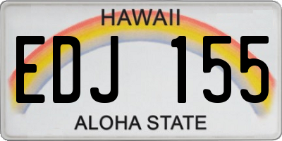 HI license plate EDJ155
