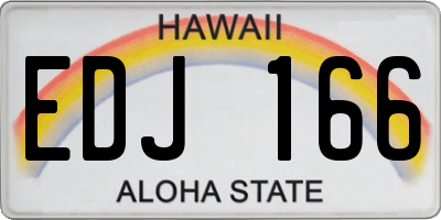 HI license plate EDJ166