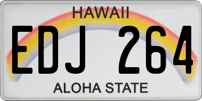 HI license plate EDJ264