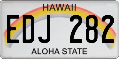 HI license plate EDJ282