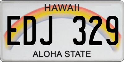 HI license plate EDJ329