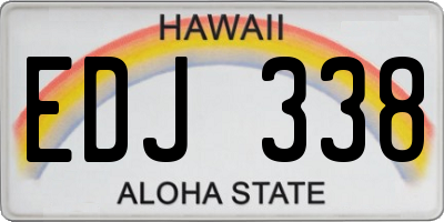 HI license plate EDJ338