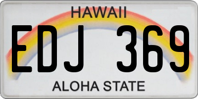 HI license plate EDJ369