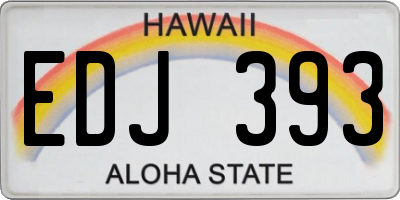 HI license plate EDJ393