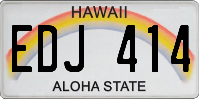 HI license plate EDJ414