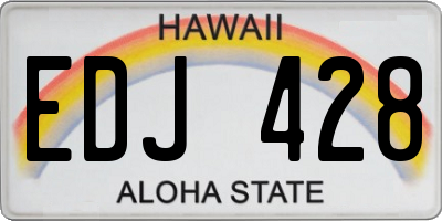 HI license plate EDJ428