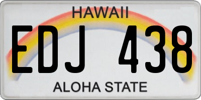 HI license plate EDJ438