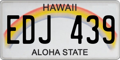 HI license plate EDJ439