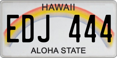 HI license plate EDJ444