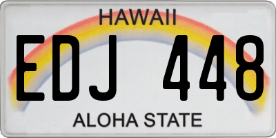 HI license plate EDJ448