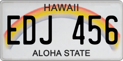 HI license plate EDJ456