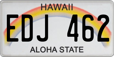 HI license plate EDJ462