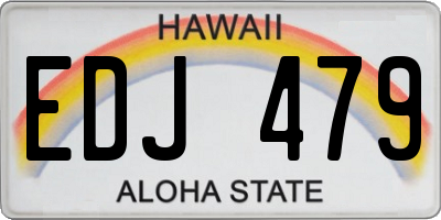 HI license plate EDJ479