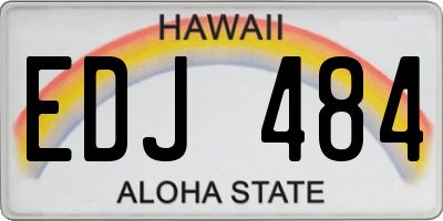 HI license plate EDJ484