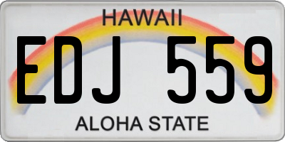 HI license plate EDJ559