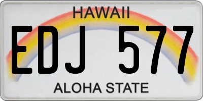 HI license plate EDJ577