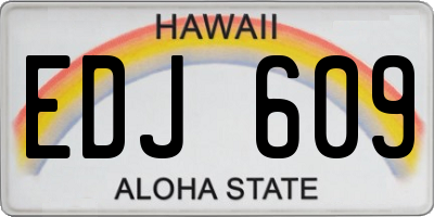 HI license plate EDJ609