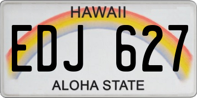 HI license plate EDJ627