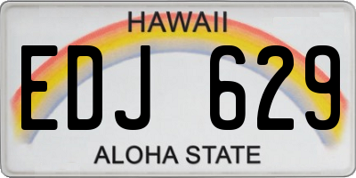 HI license plate EDJ629