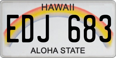 HI license plate EDJ683