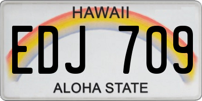 HI license plate EDJ709