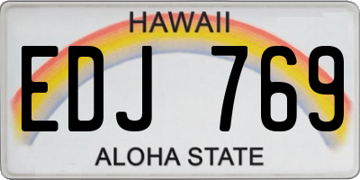 HI license plate EDJ769
