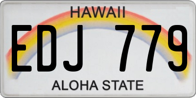 HI license plate EDJ779
